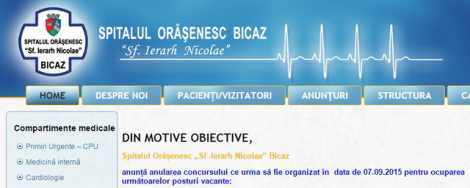 Spitalul Bicaz funcționează și pe online, ZCH NEWS - sursa ta de informații