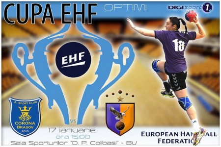 Cupa EHF: Corona Braşov &#8211; HCM Roman (17.01, 15:00, Digisport1), ZCH NEWS - sursa ta de informații