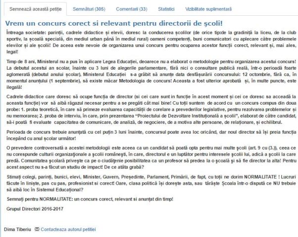 Concursul pentru directorii de școli și-a găsit… petiționari interesați