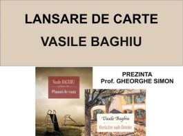 Vasile Baghiu, dublă lansare de carte, la Târgu Neamţ