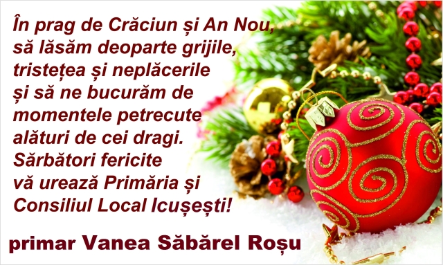 Mesaje de sărbători din partea primăriilor nemțene