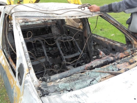ACTUALIZARE Mașină furată și arsă la Trifești, ZCH NEWS - sursa ta de informații