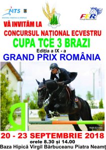 PROGRAM Cupa TCE 3 Brazi, ediţia a IX-a, la Baza Hipică (20-23.09), ZCH NEWS - sursa ta de informații