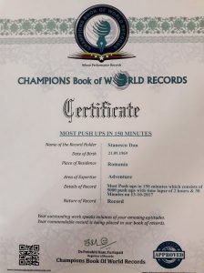 Dan Stănescu, record confirmat de Champions Book of World Records, ZCH NEWS - sursa ta de informații