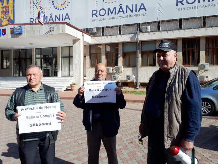 sabaoani eugen cobzaru protest prefectura 2018