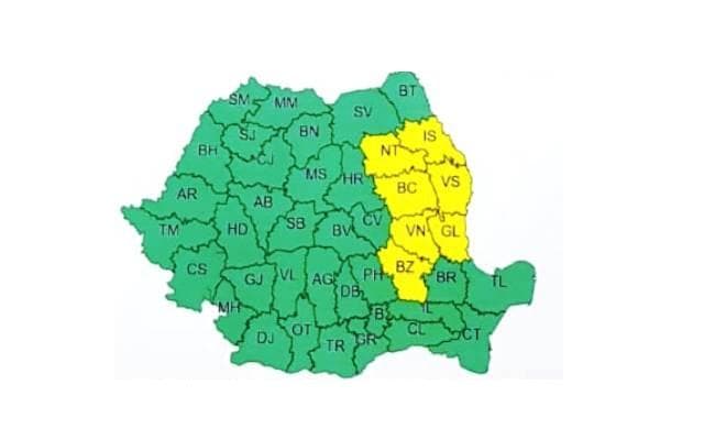 Cod galben de ninsori și viscol în Moldova