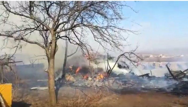 ACTUALIZARE Incendiu de amploare într-o gospodărie din Brusturi – cinci animale arse