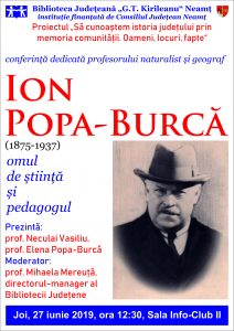 Conferinţă dedicată prof. Ion Popa-Burcă la Biblioteca &#8222;Kirileanu&#8221;, ZCH NEWS - sursa ta de informații