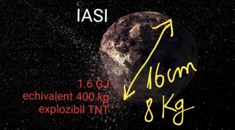 Meteoritul căzut la Iași a avut minimum 8 kg și 16 cm diametru, explozia &#8211; echivalentă cu 400 kg de TNT, ZCH NEWS - sursa ta de informații