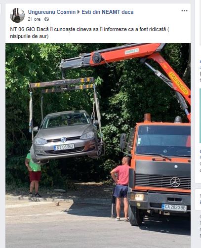 Un nemțean a plecat în concediu la bulgari și s-a ales cu mașina ridicată în doar 10 minute, ZCH NEWS - sursa ta de informații