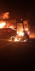FOTO: Un autobuz de pe ruta Chișinău &#8211; Italia a ars ca o torță, ZCH NEWS - sursa ta de informații