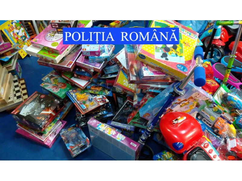 Jucării contrafăcute confiscate de polițiști