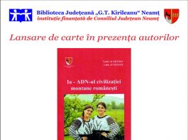 LANSARE DE CARTE „Ia-ADN-ul civilizației montane românești” la Biblioteca „Kirileanu”