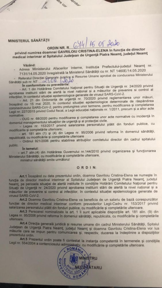 Exclusiv: Prima declarație a noului manager al Spitalului Județean Neamț, ZCH NEWS - sursa ta de informații