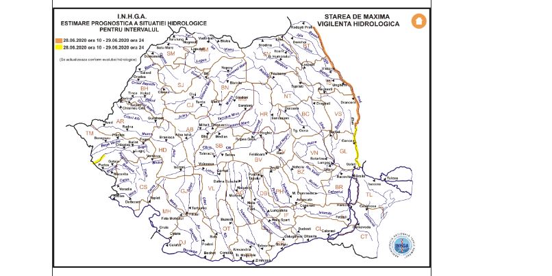 Alertă! Cod galben de inundații de-a lungul râului Moldova. Avertizare extinsă!, ZCH NEWS - sursa ta de informații