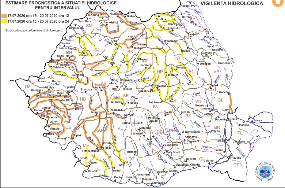 Cod galben de posibile inundații locale în trei județe din zona Moldovei, ZCH NEWS - sursa ta de informații