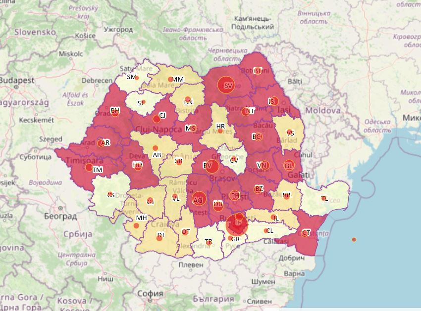Coronavirus: Alte 38 de persoane infectate în Neamț. Încă o zi cu zeci de creșteri în regiunea Nord-Est