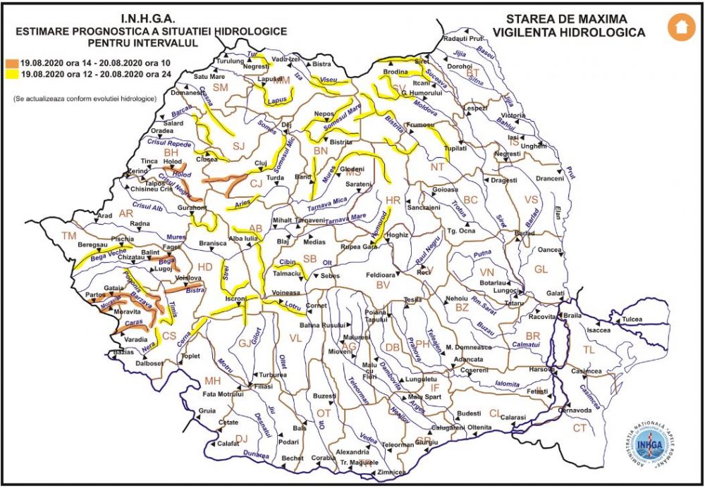 Cod galben de posibile inundații până joi noapte în Neamț, Bacău și Suceava, ZCH NEWS - sursa ta de informații