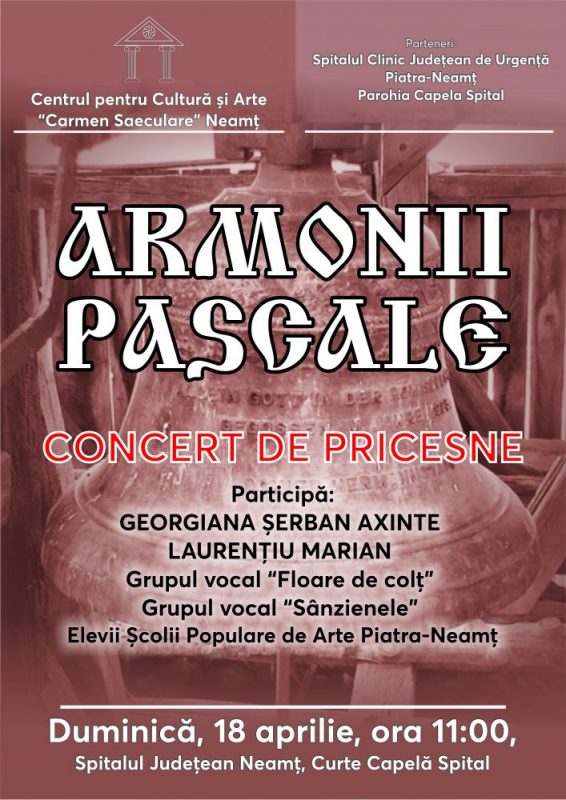 Inedit: Concert de pricesne dedicat pacienților Spitalului Județean Neamț