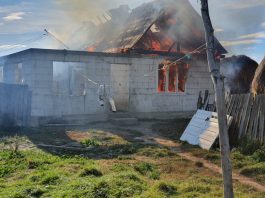 Joaca copiilor a produs un incendiu la Răucești