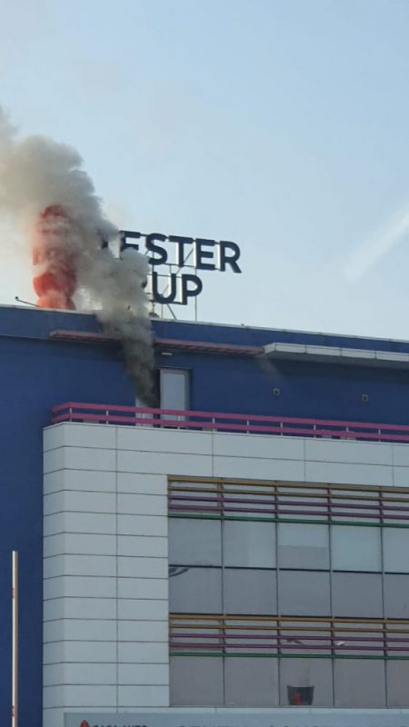 Panică și fum într-o clădire de birouri