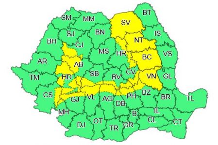 Cod galben de ninsori în Bacău, Neamț și Suceava, ZCH NEWS - sursa ta de informații