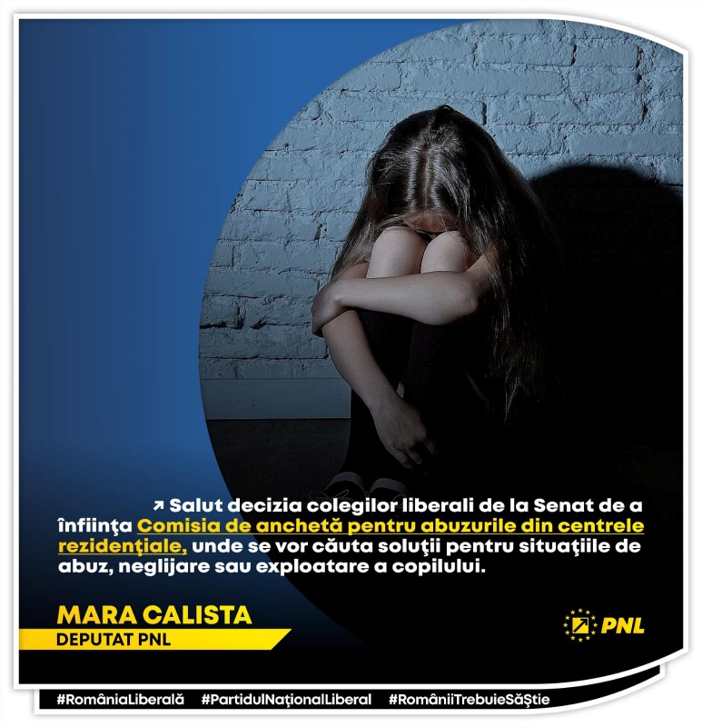 Mara Calista, deputat PNL: „Salut decizia colegilor liberali de la Senat de a înființa Comisia de anchetă pentru abuzurile din centrele rezidențiale”