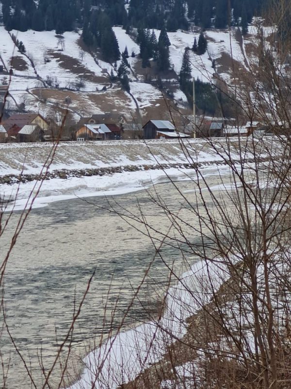 FOTO &#8211; Cumplit! Doi frați s-au dat pe gheață și au căzut în râul Bistrița, ZCH NEWS - sursa ta de informații