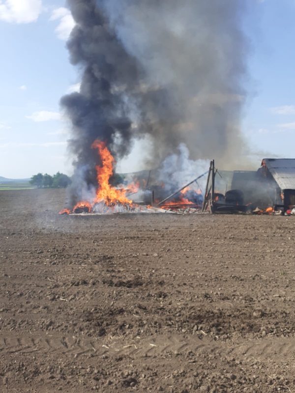 Foto. Incendiu în comuna Petricani. 60 de tone de plante furajere au ars, ZCH NEWS - sursa ta de informații