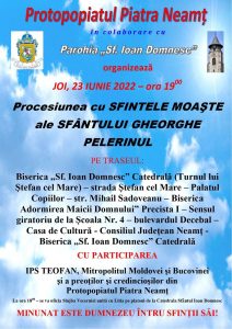 Moaștele Sfântului Gheorghe Pelerinul în procesiune la Piatra-Neamț, ZCH NEWS - sursa ta de informații