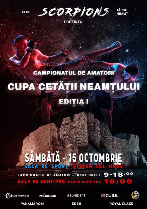 Premieră. Târgu Neamț: Prima ediție a unui campionat de kickboxing pentru amatori, ZCH NEWS - sursa ta de informații