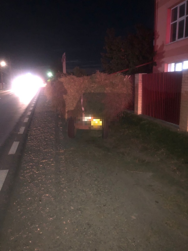 Accident cu o căruță nesemnalizată