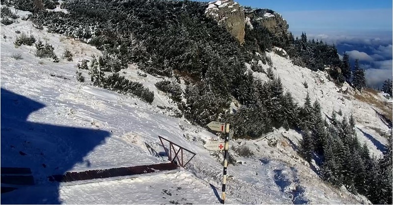  21 de centimetri de zăpadă pe Ceahlău