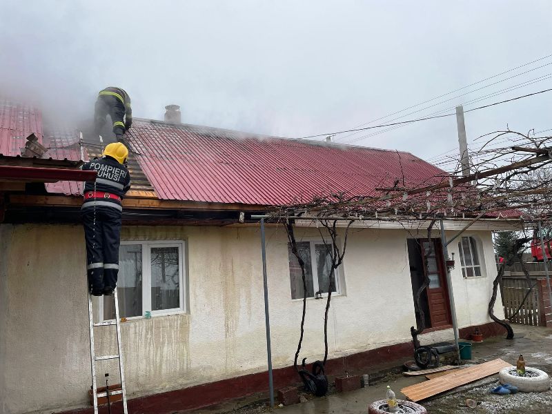 Incendiu devastator în localitatea Goșmani, două femei și un bărbat au suferit atacuri de panică