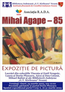 Expoziție aniversară “Mihai Agape &#8211; 85“, ZCH NEWS - sursa ta de informații