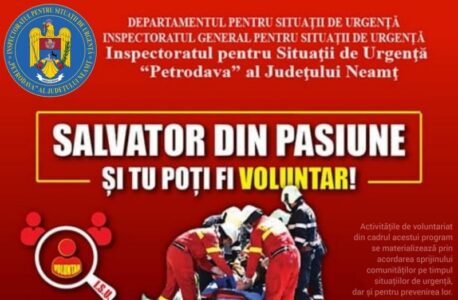ISU Neamț face înscrieri pentru programul „Salvator din pasiune”, ZCH NEWS - sursa ta de informații