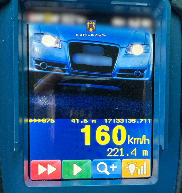 Gonea ca la curse: 160 km/h în localitate