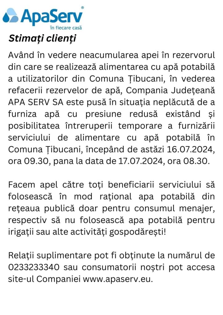 Tibucani 16.07.2024