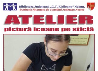 Atelier de pictură pe sticlă la Biblioteca Județeană Neamț