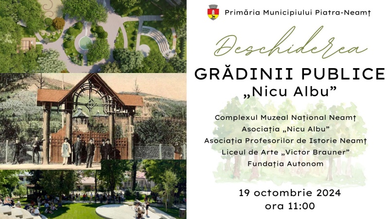 Invitatie deschidere gradina Publica Nicu Albu