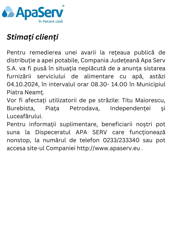 Piatra Neamt 04.10.2024