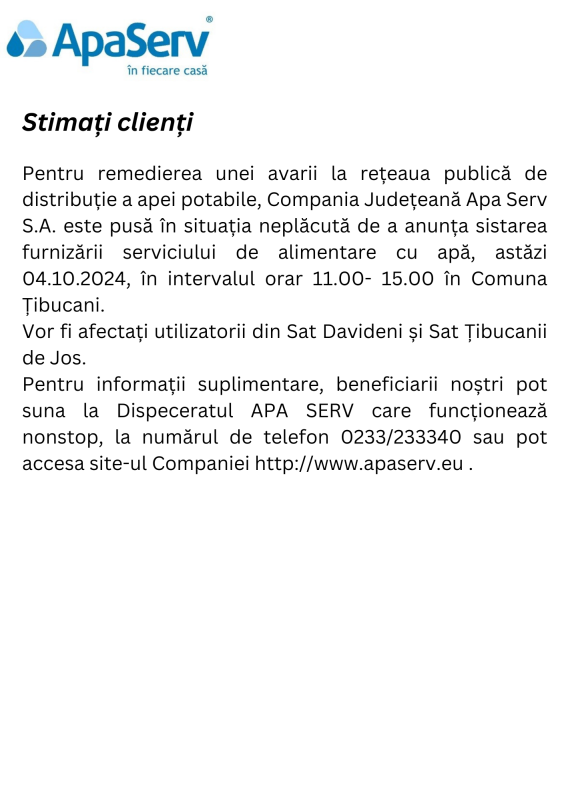 Tibucani 04.10.2024