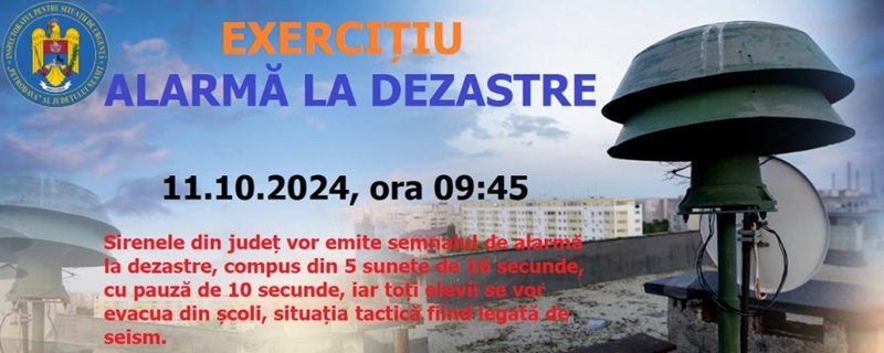 Exercițiu de alarmare la dezastre în Neamț