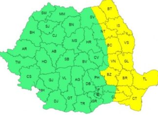 Regiunea Nord-Est sub atenționare meteo de vreme rea pentru acest weekend