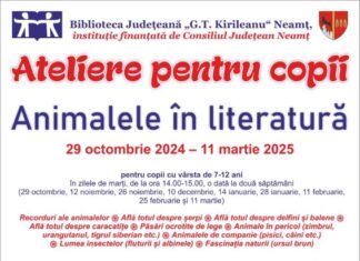 Ateliere pentru copii la Biblioteca Neamț