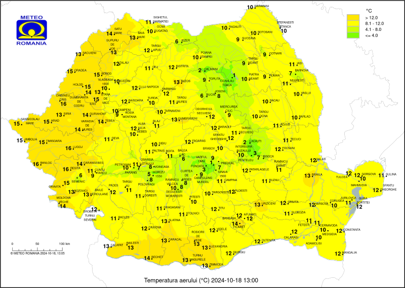 Temperaturi scăzute și ceață în Nord-Estul României