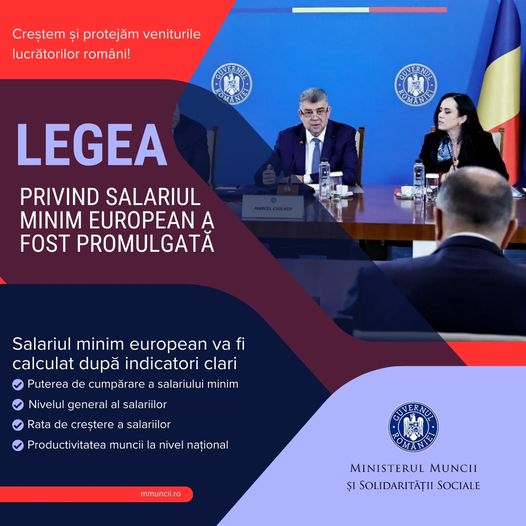 A fost promulgată legea privind salariul minim european