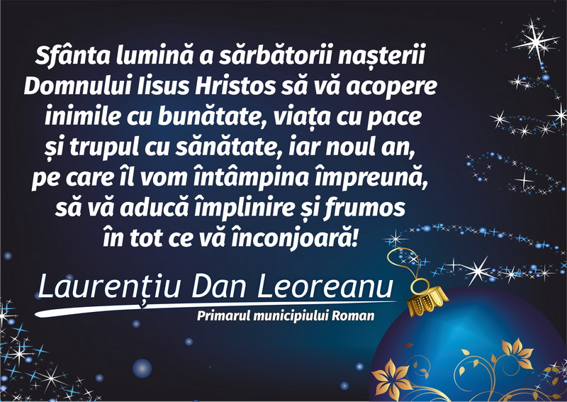 CRĂCIUN 2024 Mesajele de sărbători ale oamenilor politici din Neamț I