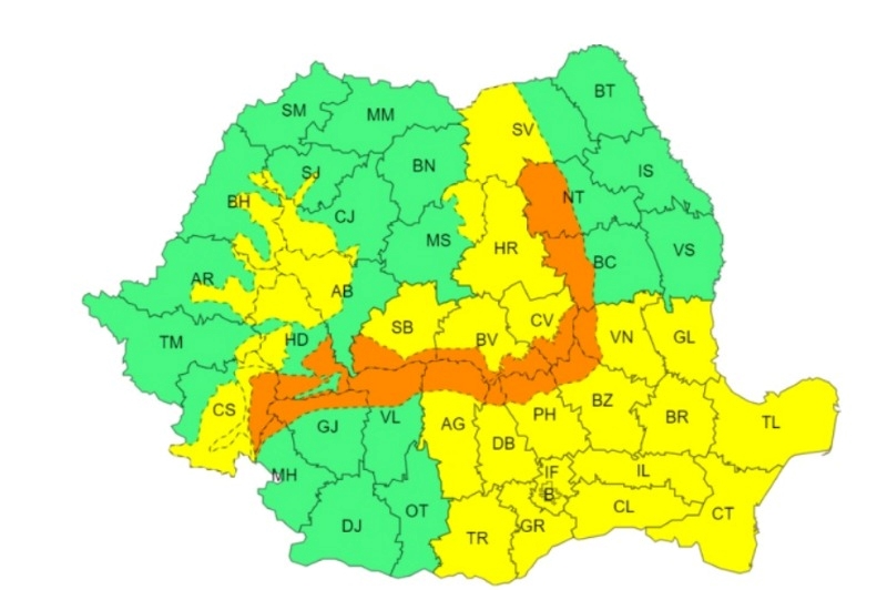 Ninsori consistente în Regiunea Nord – Est