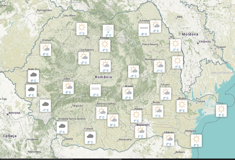 Weekend cu ger și ninsori în Regiunea de Nord-Est a țării